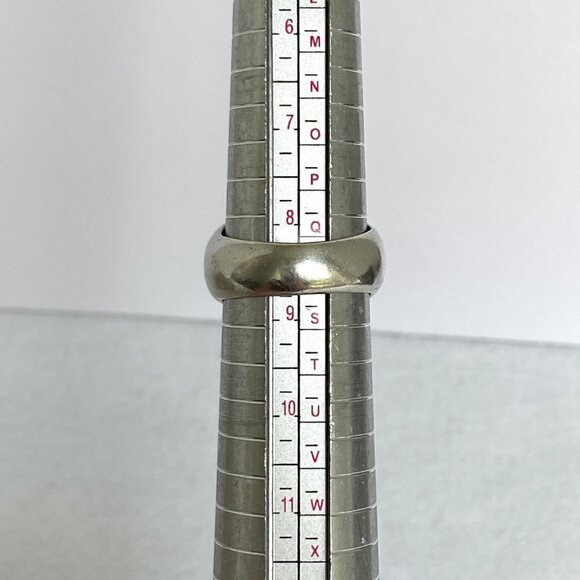 Solid Sterling Silver 925 Unisex Oval Dendritic Fern Agate Wide Band Ring Sz 8.5 - Picture 9 of 16